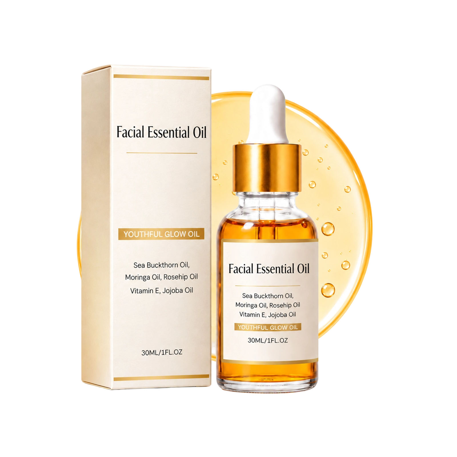 Face Oil Rosehip - Facial Essential Oil Sea Buckthorn Rosehip