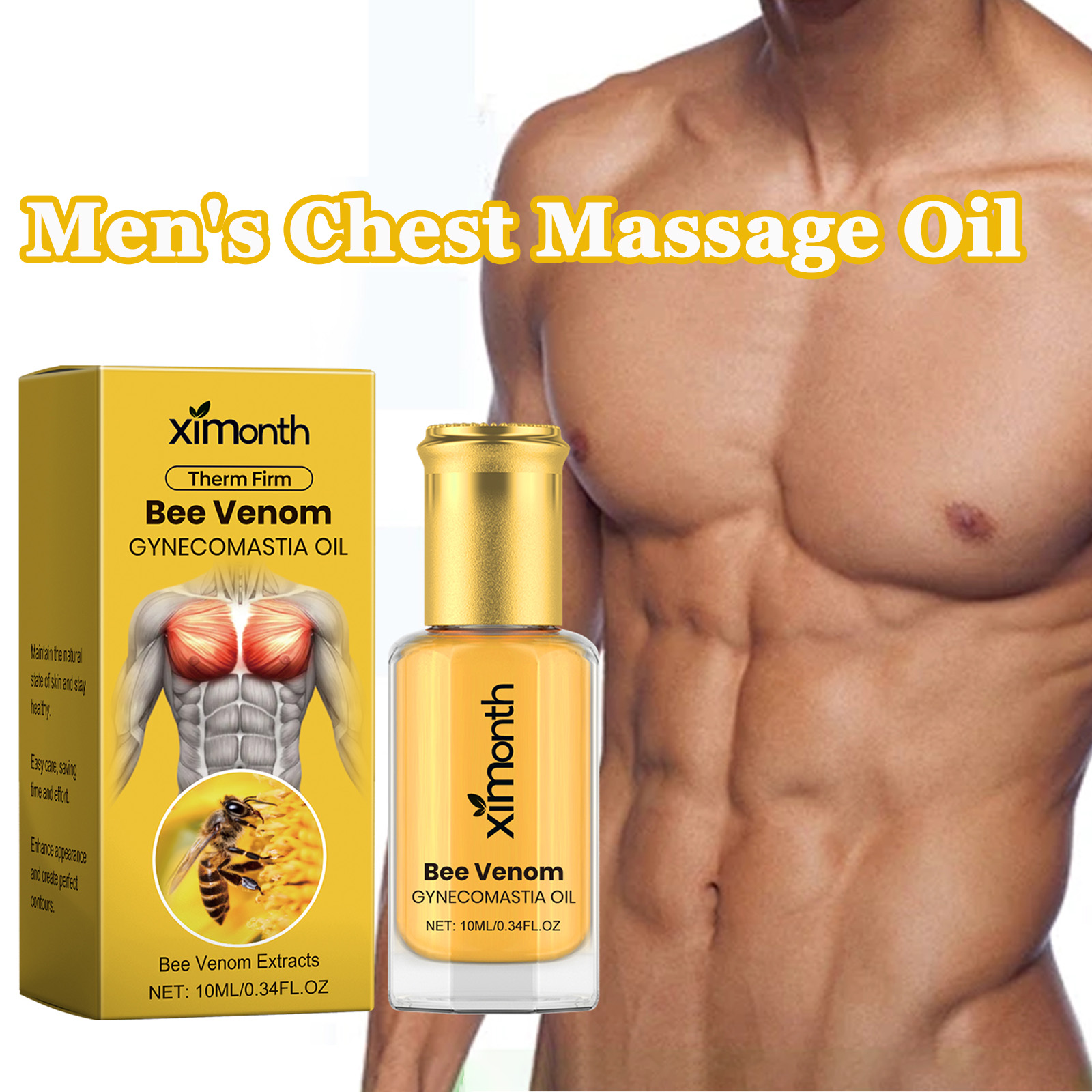 Body Lotion - Bee Venom Men's Chest Massage Oil