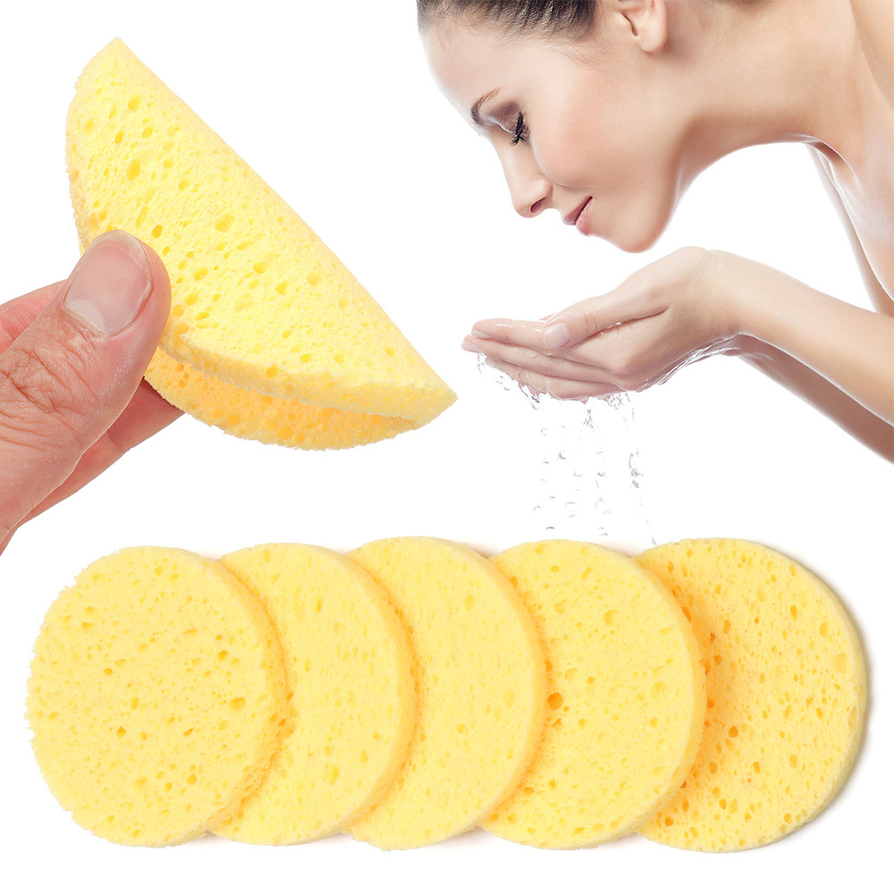 Cleanser Face - 10pcs 6-9cm Yellow Face Round Makeup