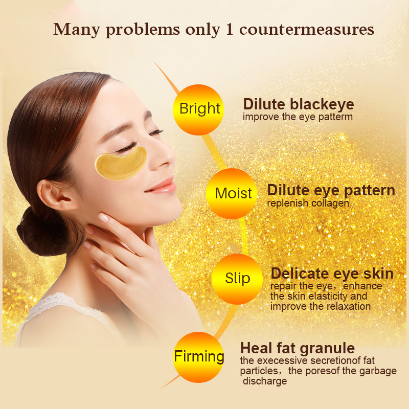 10/20pcs Golden Crystal Collag - Face Mask Skincare ulasan dan harga