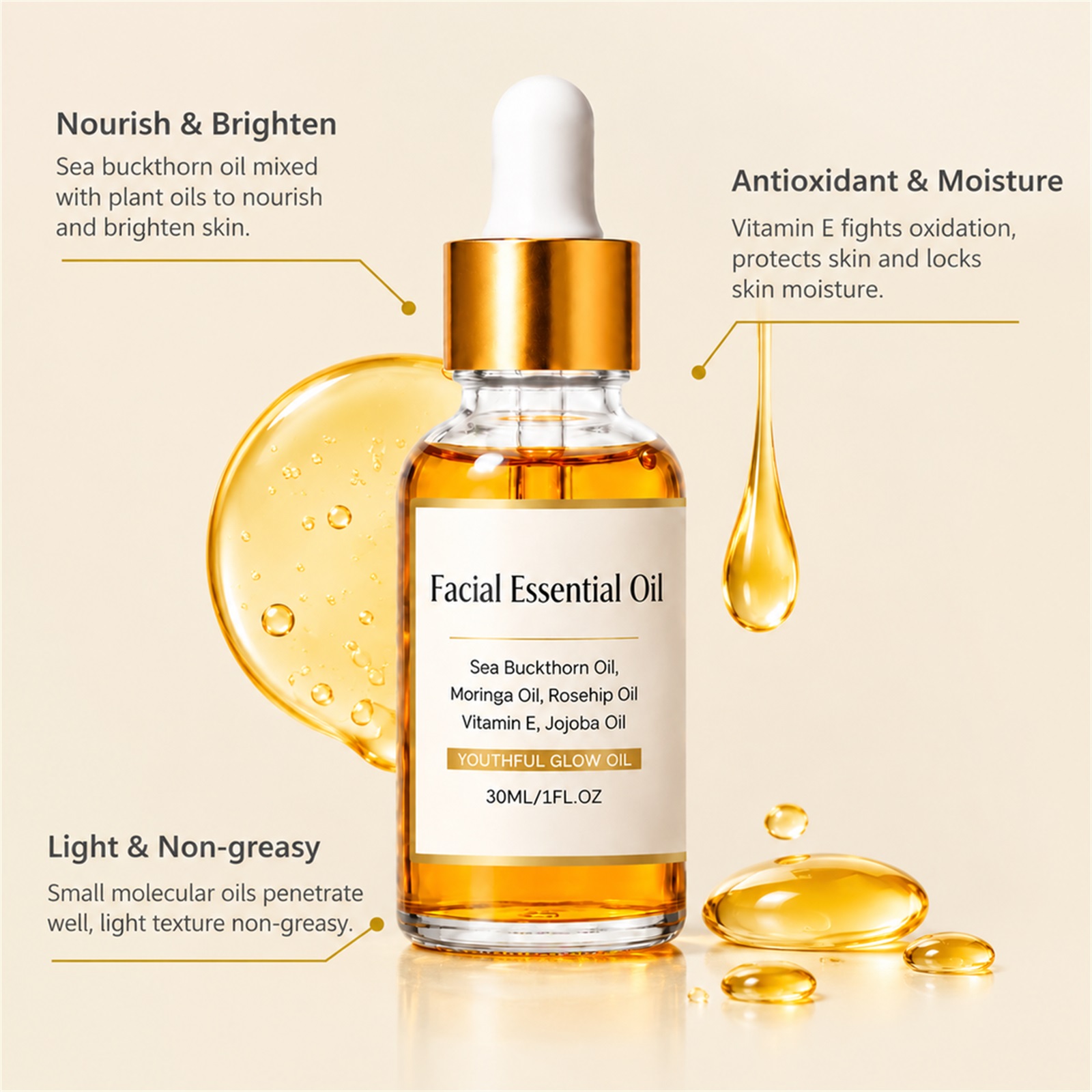 Facial Essential Oil Sea Buckt - Face Oil Rosehip ulasan dan harga