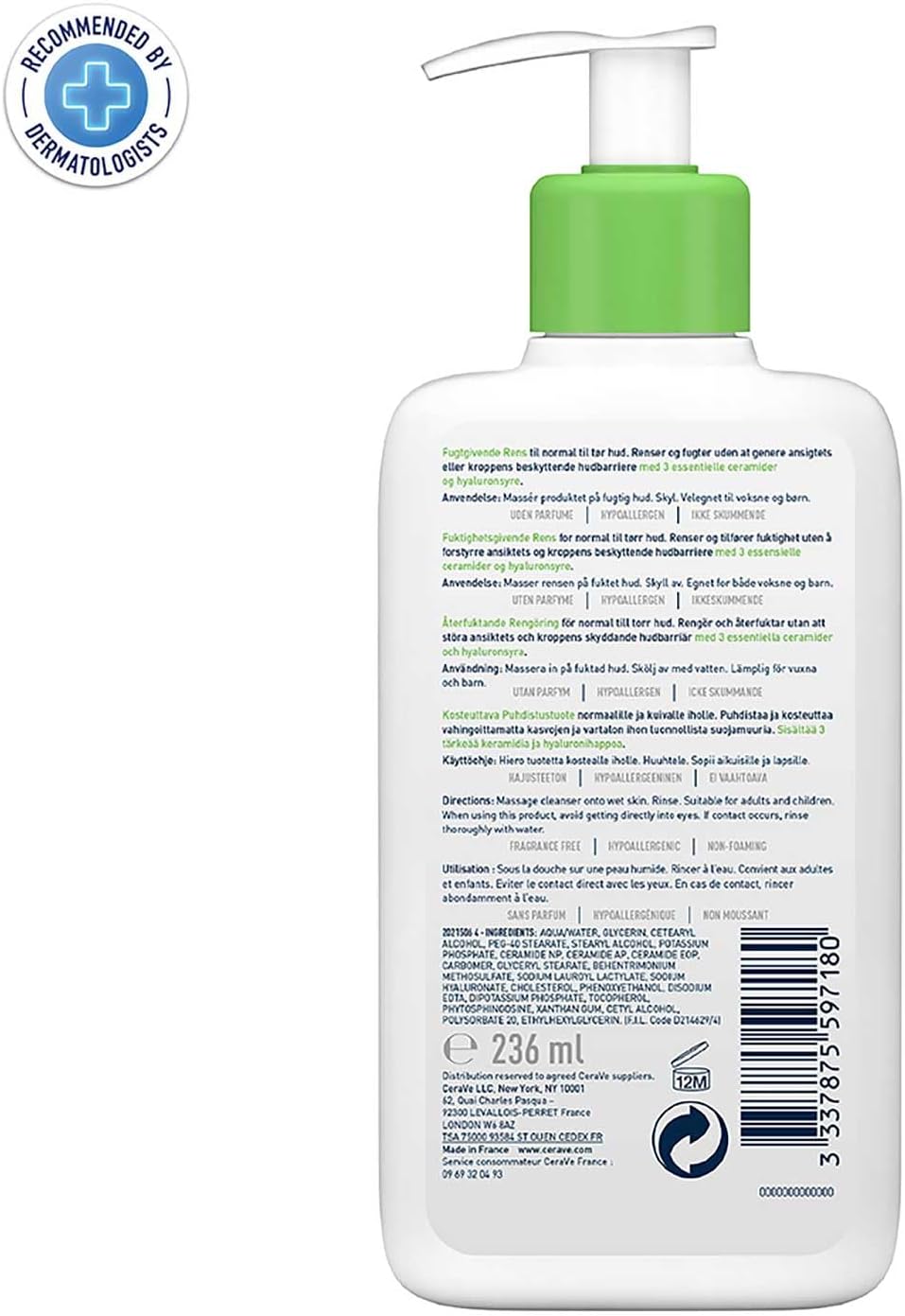 CeraVe Hydrating Cleanser 236m - Cleanser Face ulasan dan harga