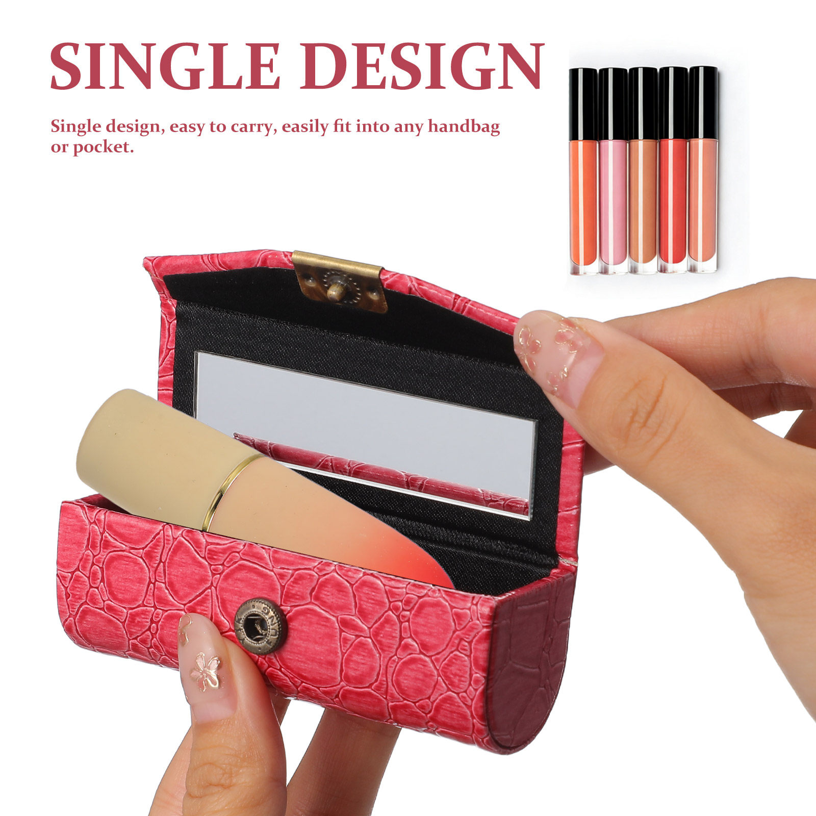PU Lipstick Case – Compact Tra - Lip Balm ulasan dan harga
