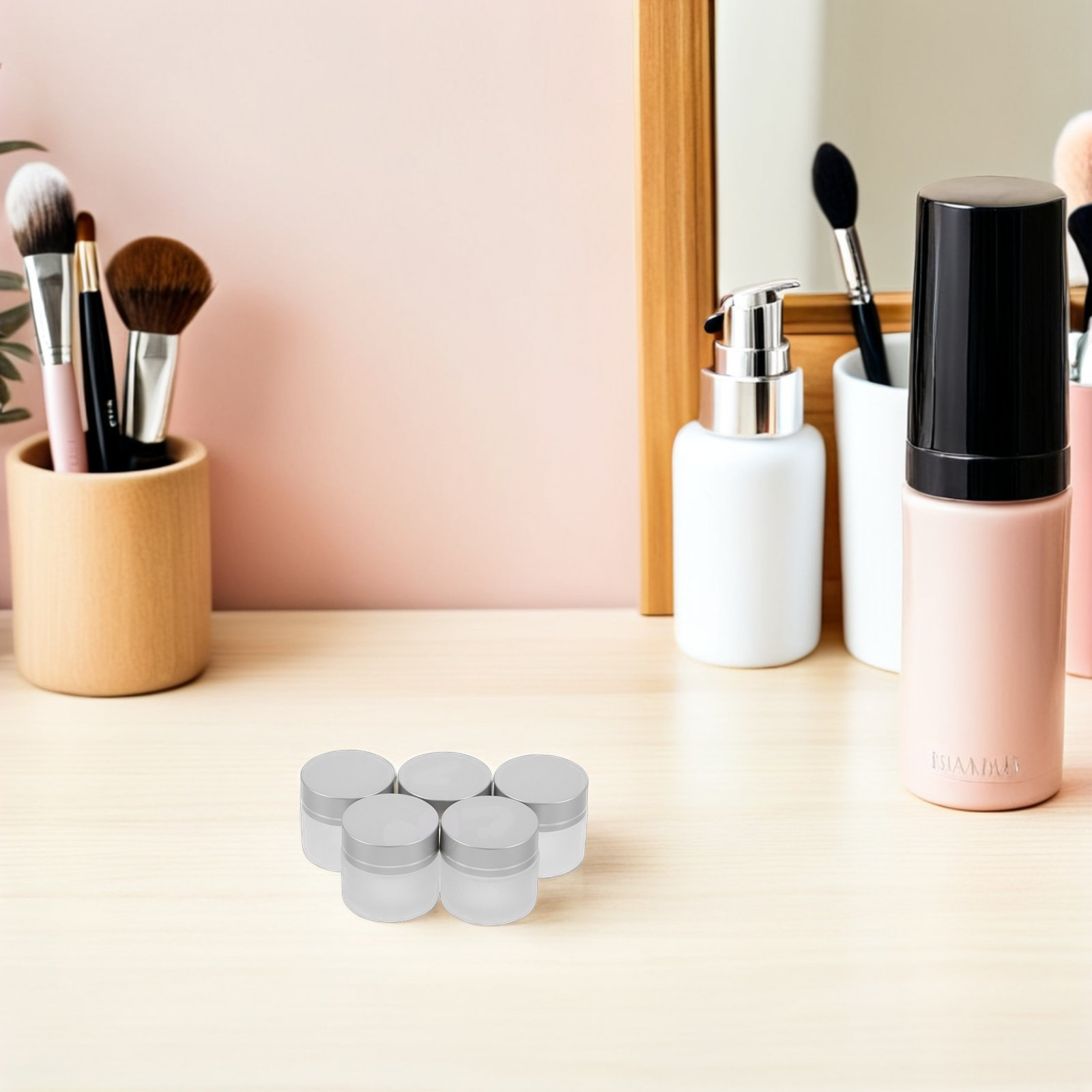 15Pcs Frosted Glass Jars Refil - Body Lotion ulasan dan harga
