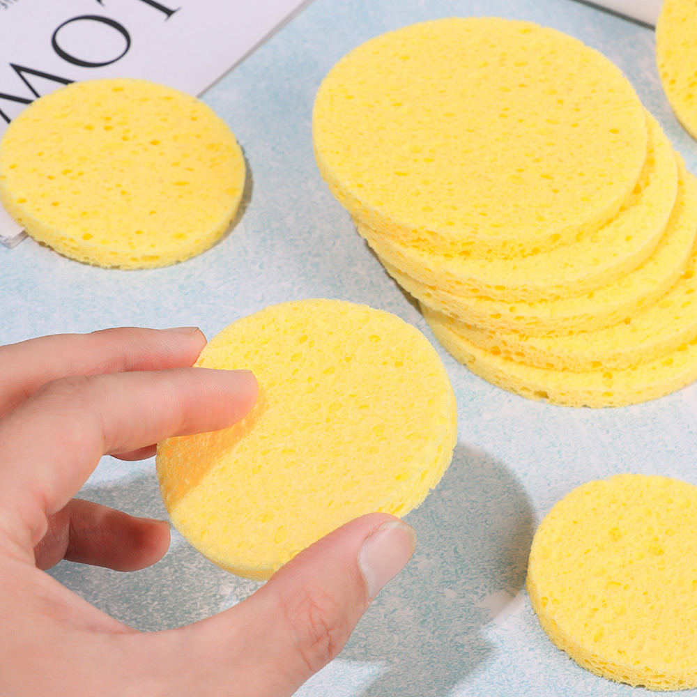 10pcs 6-9cm Yellow Face Round  - Cleanser Face ulasan dan harga