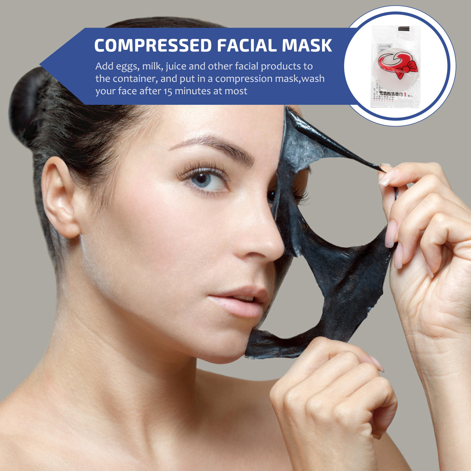 100Pcs Compressed Facial Mask  - Face Mask Skincare ulasan dan harga